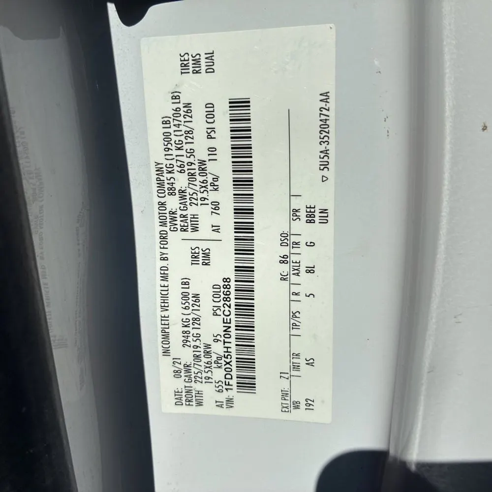 2022 Ford Commercial CA60-84 SUPER CAB  4X4 6.7L