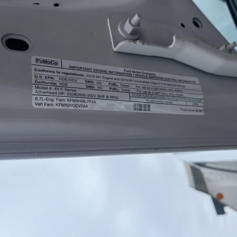 2019 Ford Commercial CA60-120 CONV CAB  4X4 6.7L