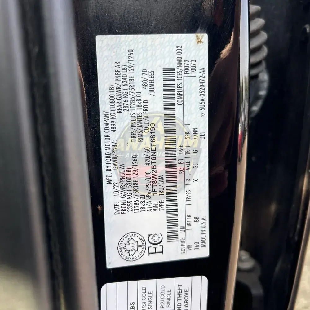 2022 Ford F250 S/D Platinum
