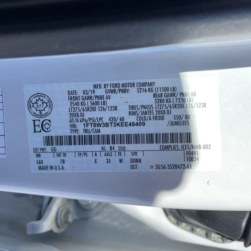 2019 Ford F350 S/D Platinum