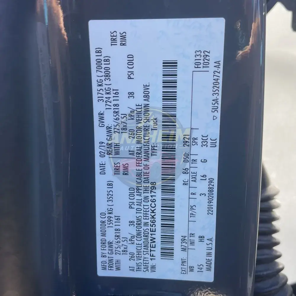 2019 Ford F-150 Lariat