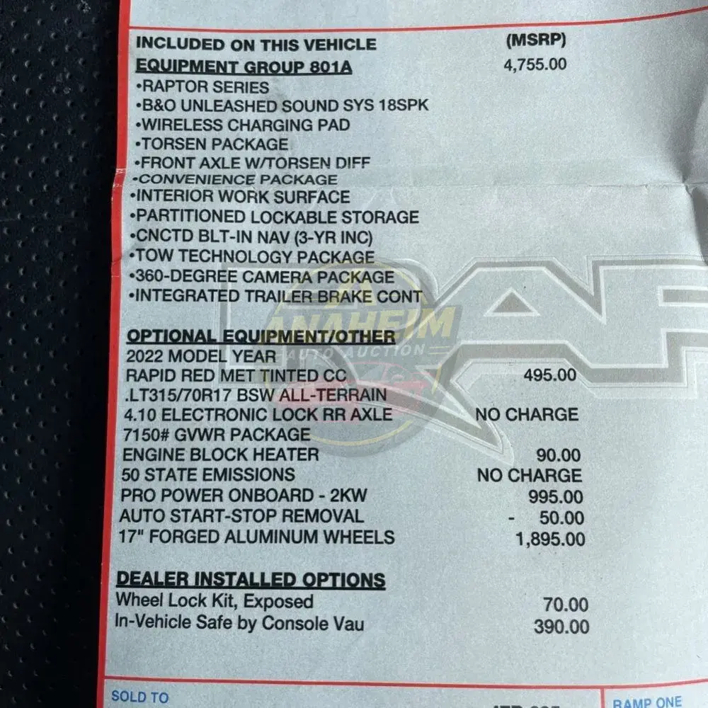 2022 Ford F-150 Raptor