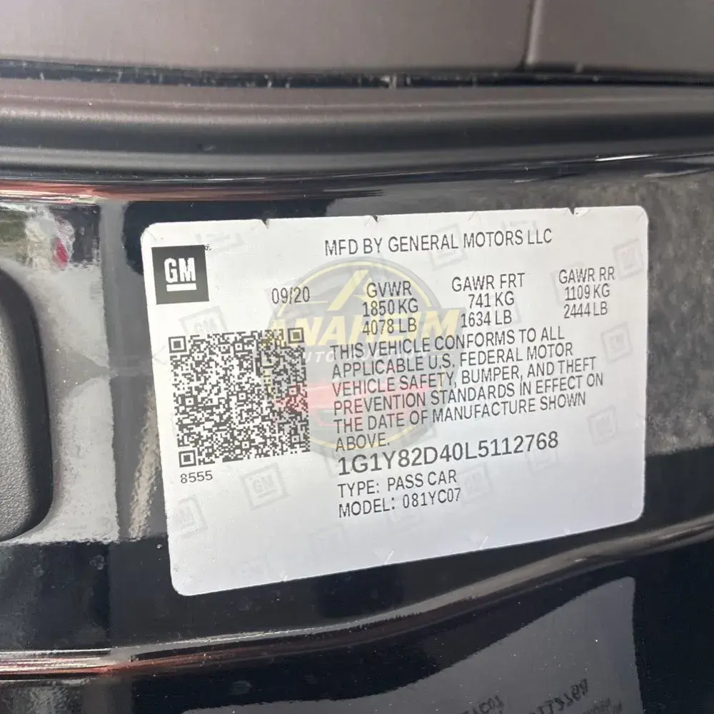 2020 Chevrolet Corvette Stingray