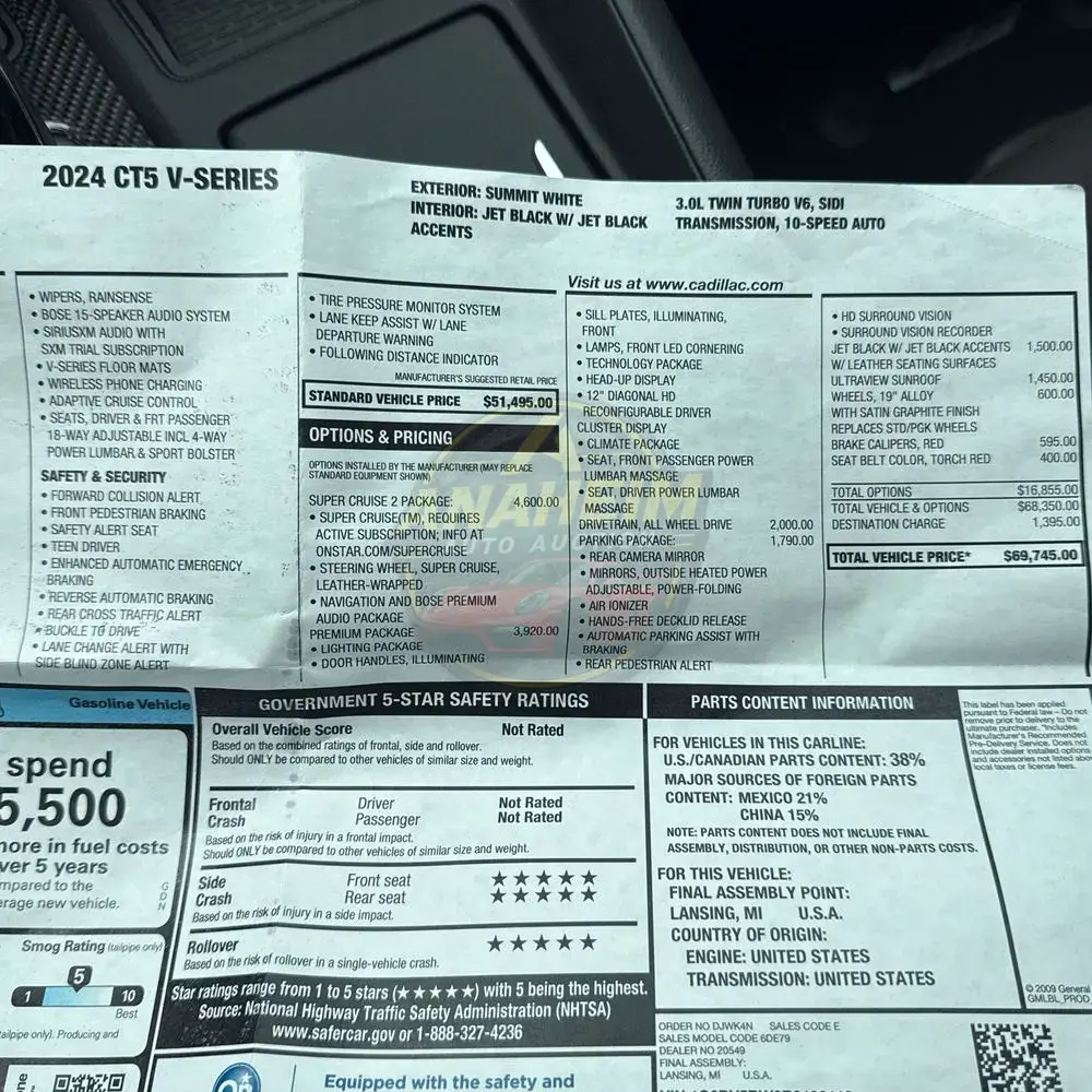 2024 Cadillac CT5-V Base
