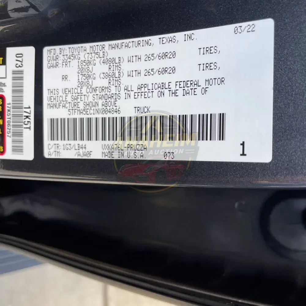 2022 Toyota Tundra 1794 Edition
