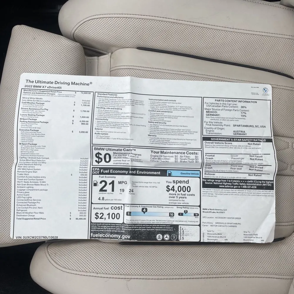 2022 BMW X7 XDrive40i