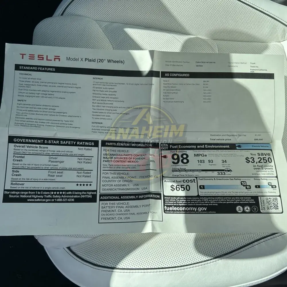 2022 Tesla Model X Plaid