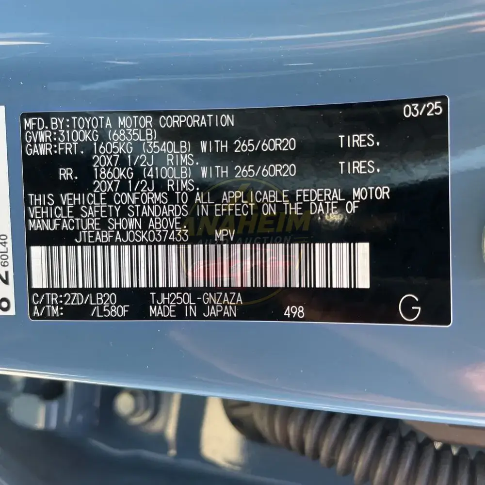 2025 Toyota Land Cruiser Base