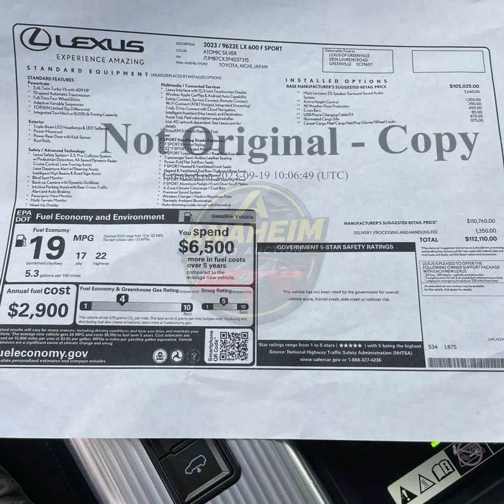 2023 Lexus LX 600 F SPORT Handling