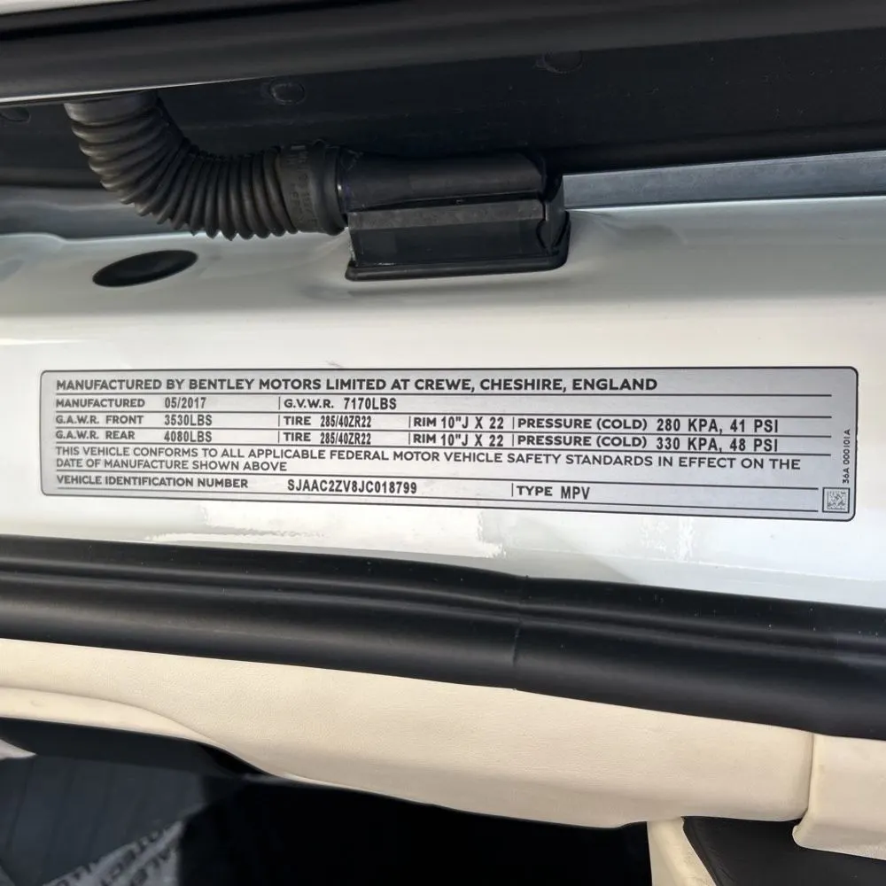 2018 Bentley Bentayga Base