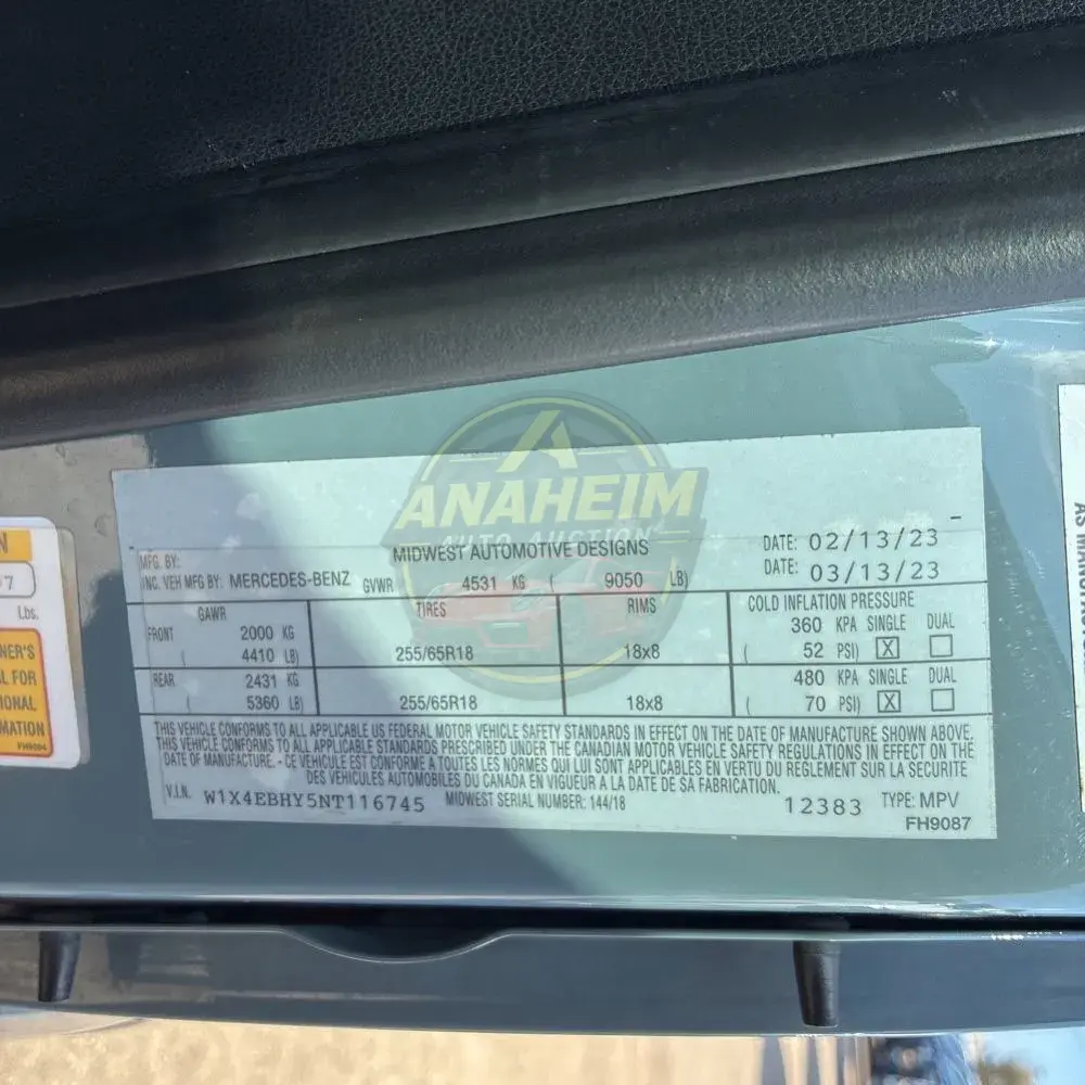 2022 Mercedes-Benz Sprinter 2500 High Roof Wagon 6cyl 170WB