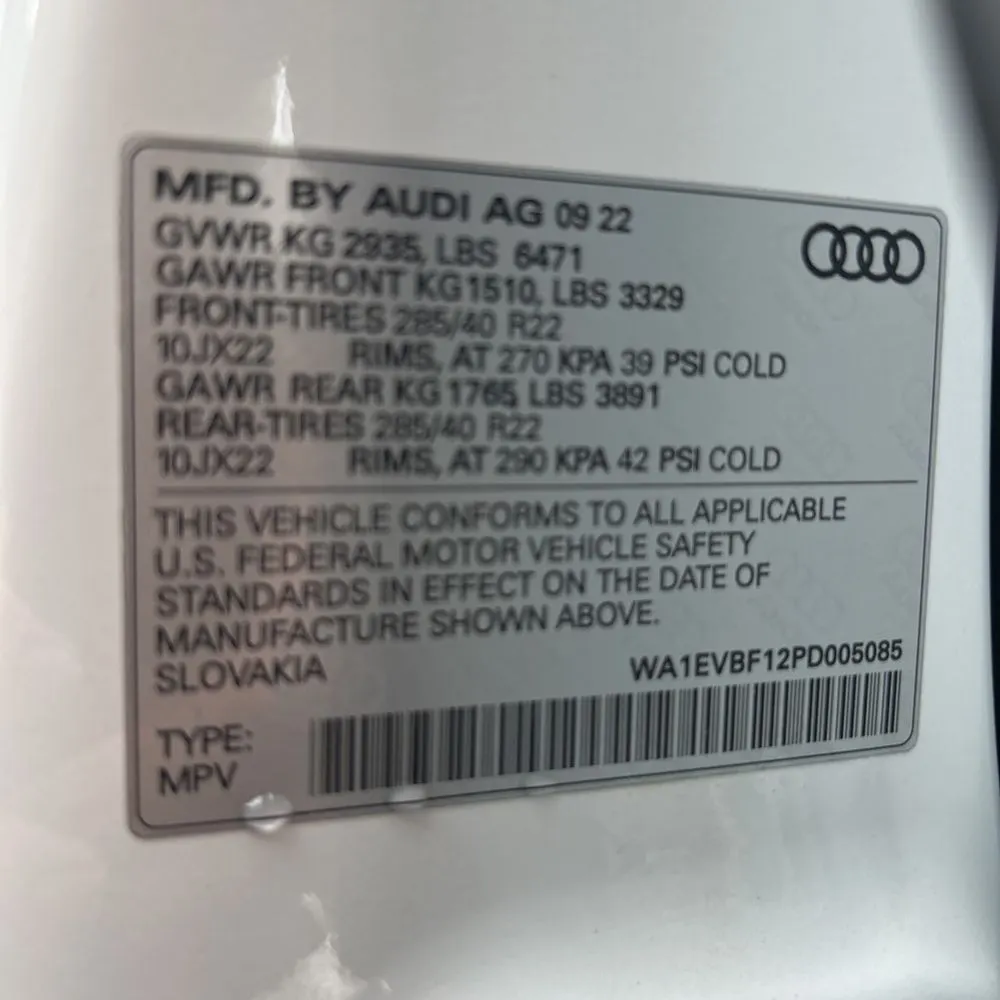 2023 Audi Q8 Premium Plus 55 TFSI 4D SUV 3.0T