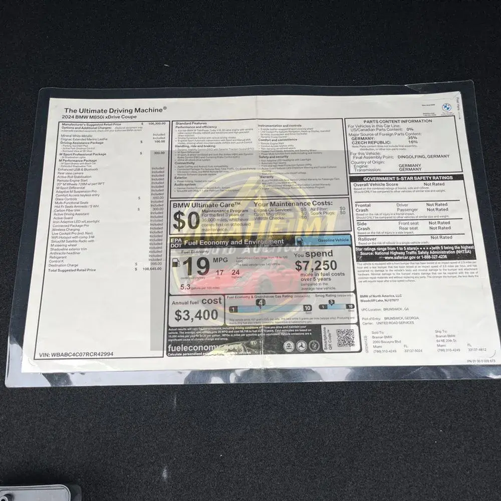 2024 BMW 8-Series M850xi