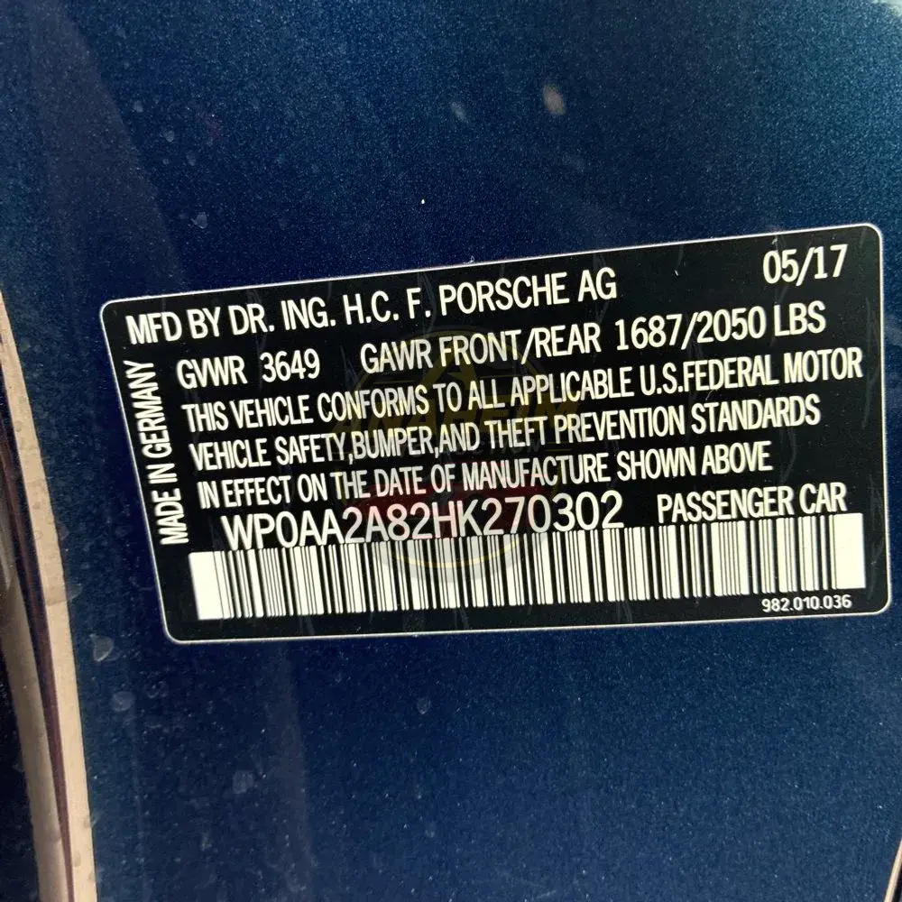 2017 Porsche 718 Cayman Base