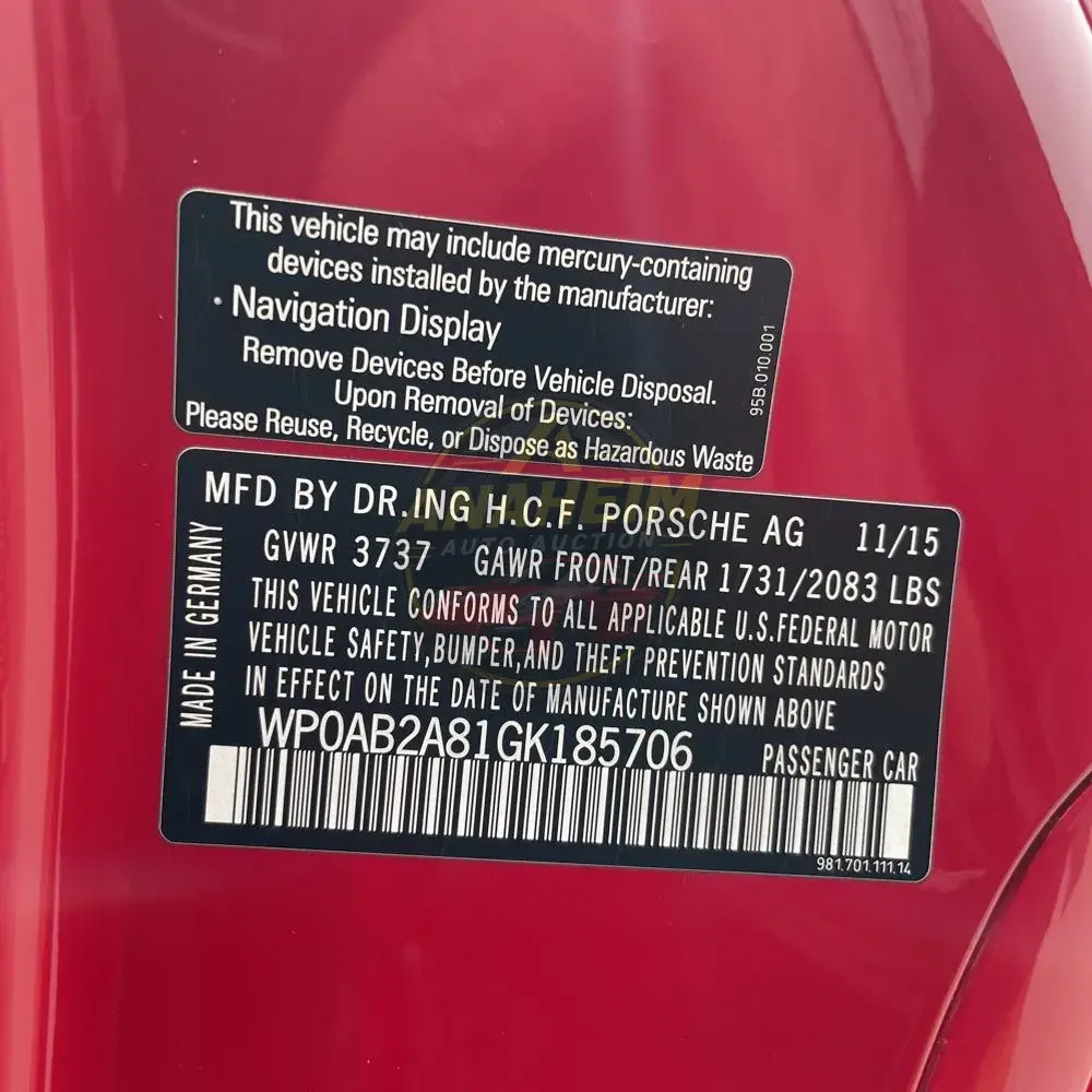 2016 Porsche Cayman GTS