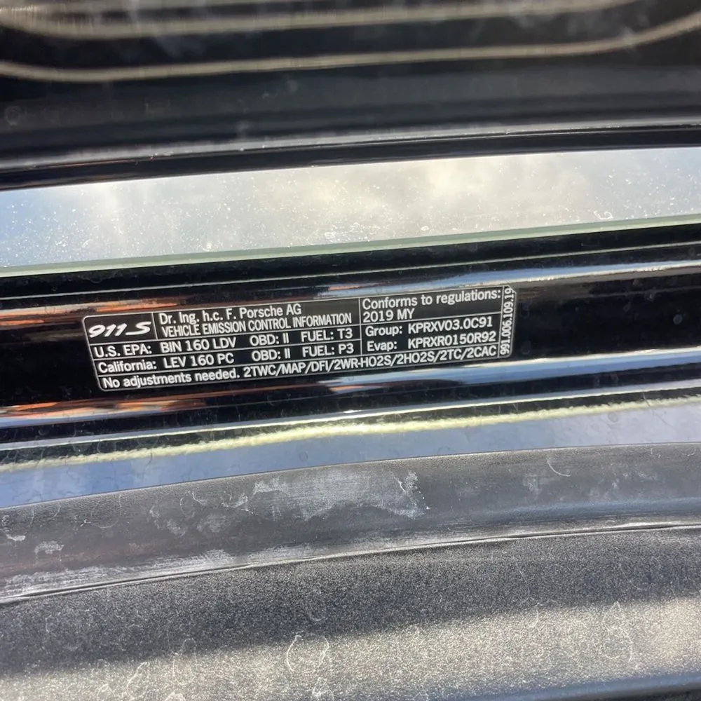 2019 Porsche 911 Carrera S