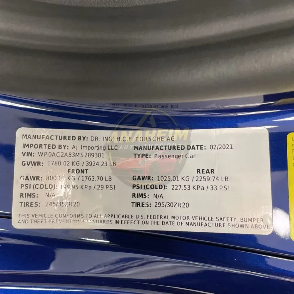 2021 Porsche 718 Cayman GT4