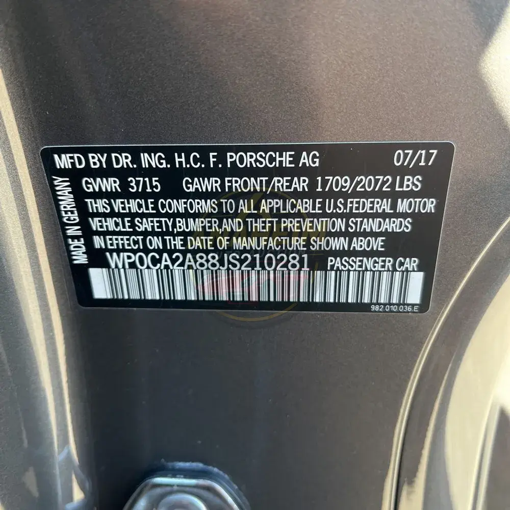 2018 Porsche 718 Boxster Base