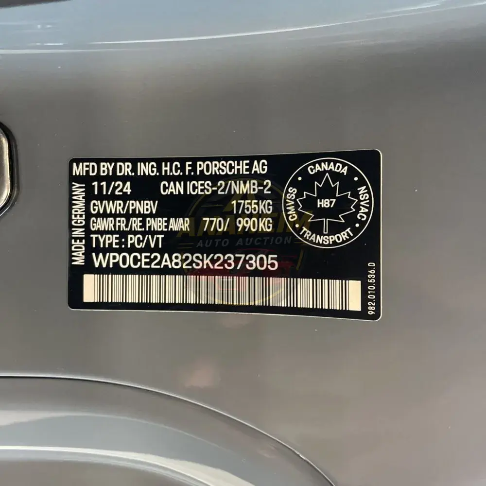 2025 Porsche 718 Boxster Spyder RS