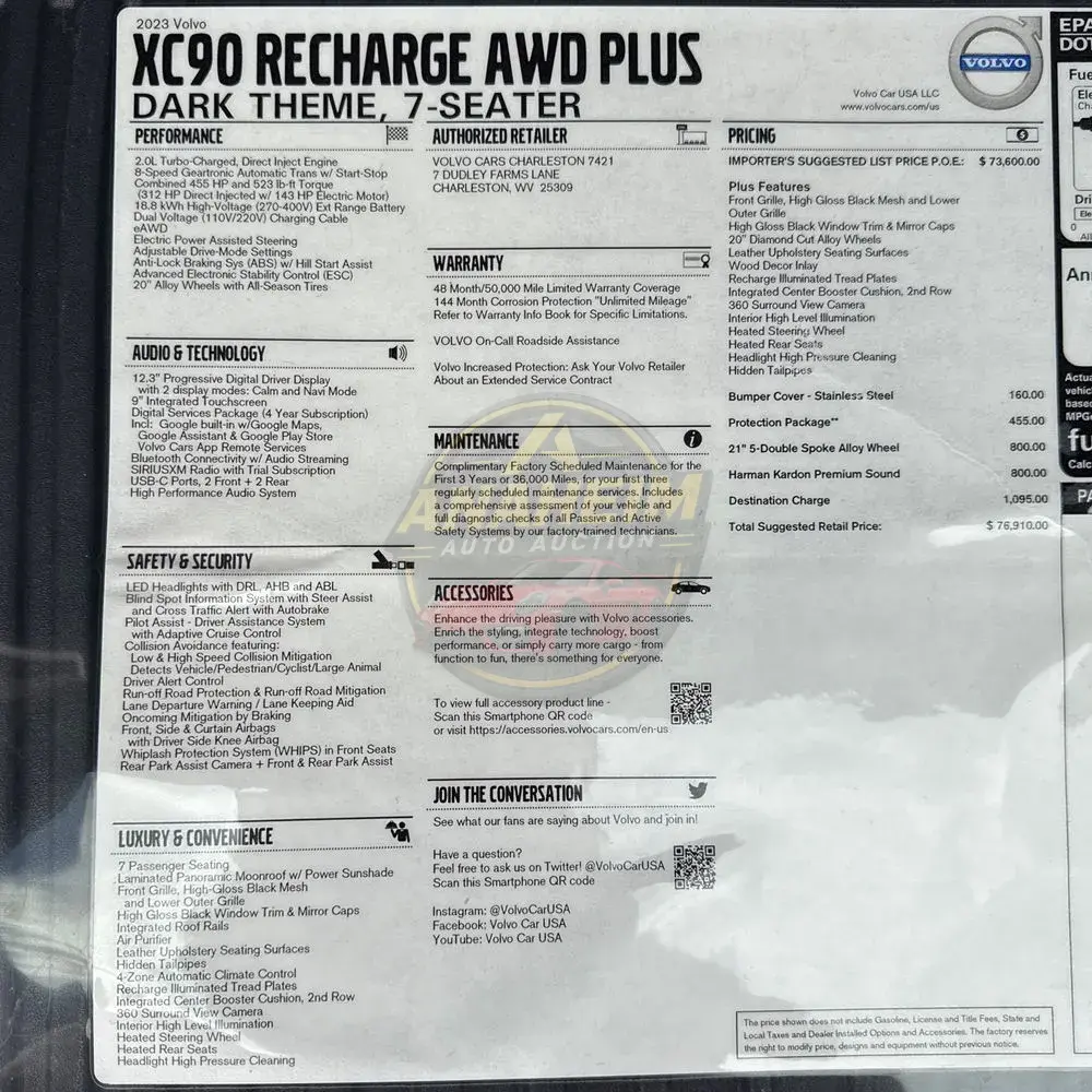 2023 Volvo XC90 T8 - Plus