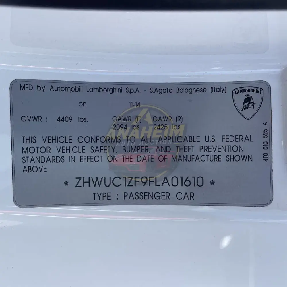 2015 Lamborghini Huracan Base